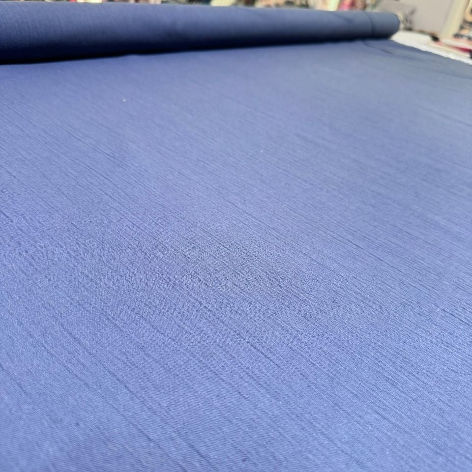 Organik Pamuk Şile Bezi Kumaş Koyu İndigo Renk