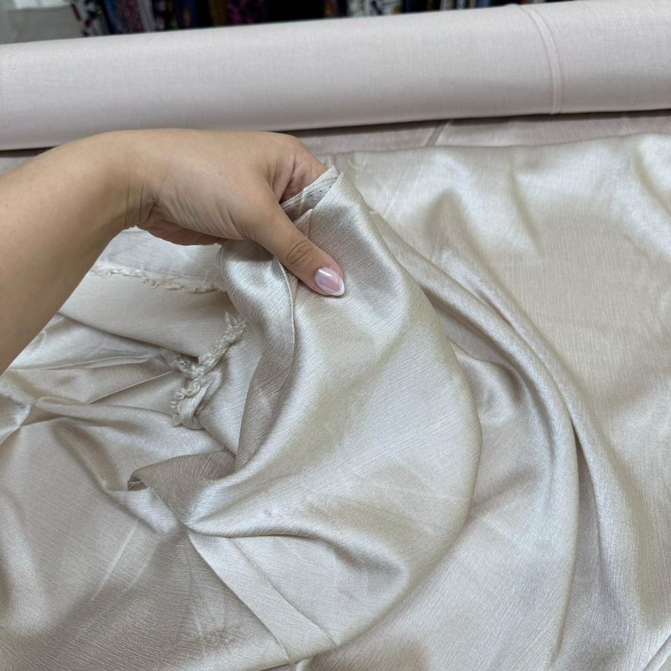 Pamuk Saten Viskon Kumaş Çift En Parlak Taş Rengi