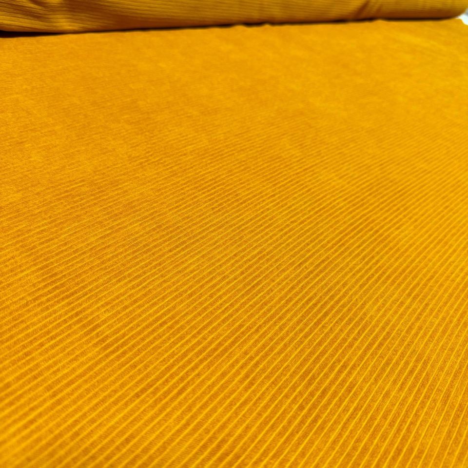 İtalyan Fitilli Kadife Kumaş Çift En Hardal Renk