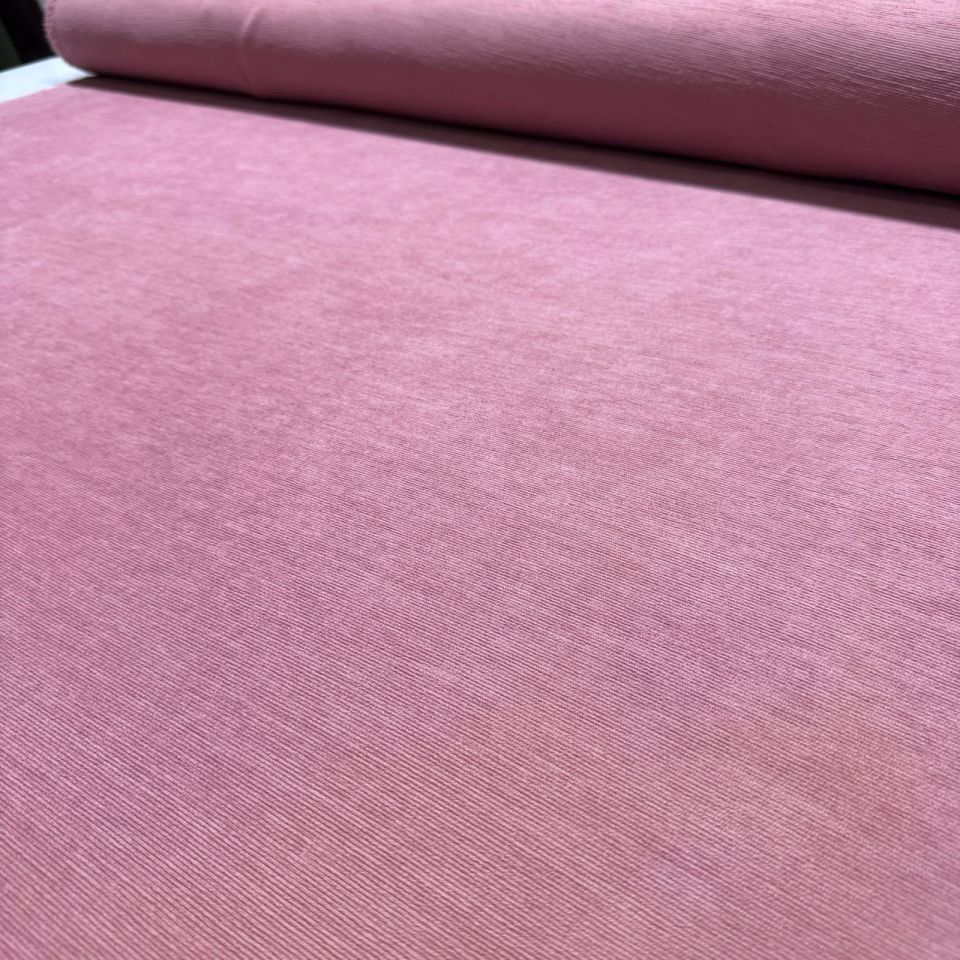 İtalyan Fitilli Kadife Kumaş Çift En Pembe