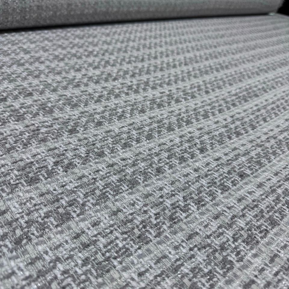 Tüvit Şanel Kumaş Çift En Gri Renk Sim Detaylı