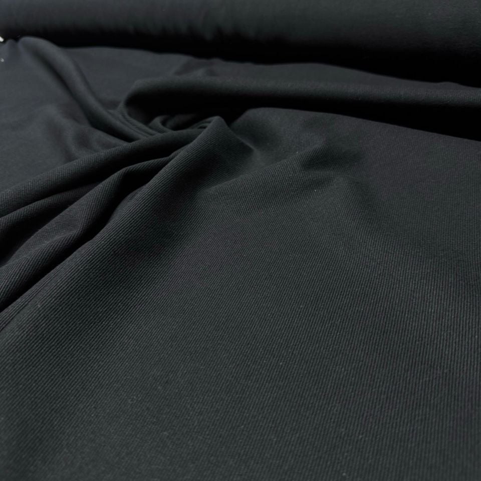 Gabardin Kumaş %100 Pamuk Çift En Siyah Renk