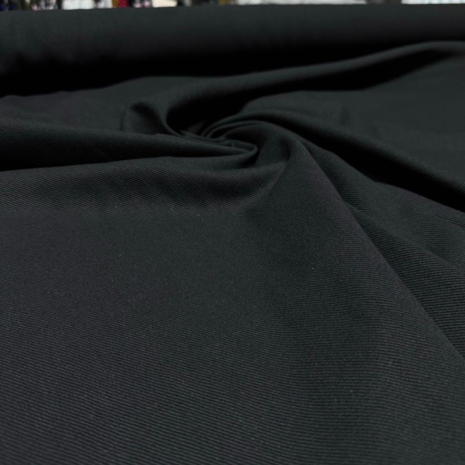 Gabardin Kumaş %100 Pamuk Çift En Siyah Renk