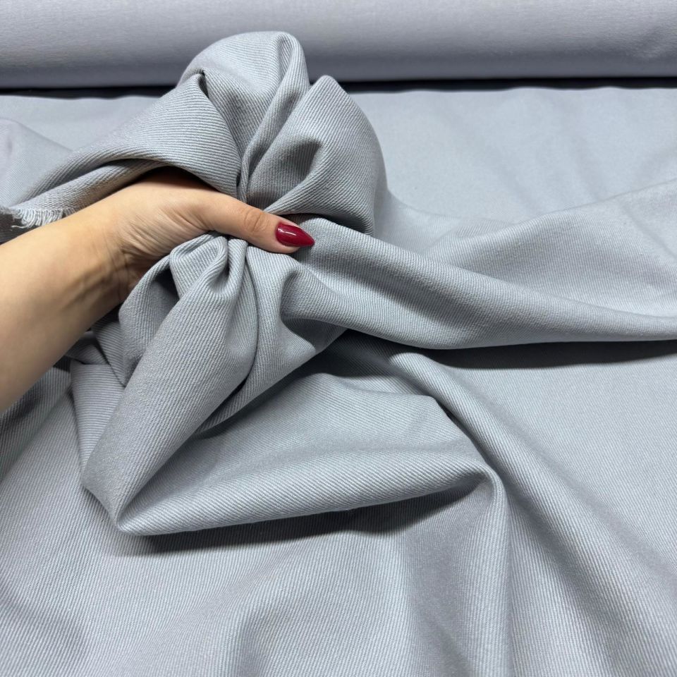 Gabardin Kumaş %100 Pamuk Çift En Gri Renk