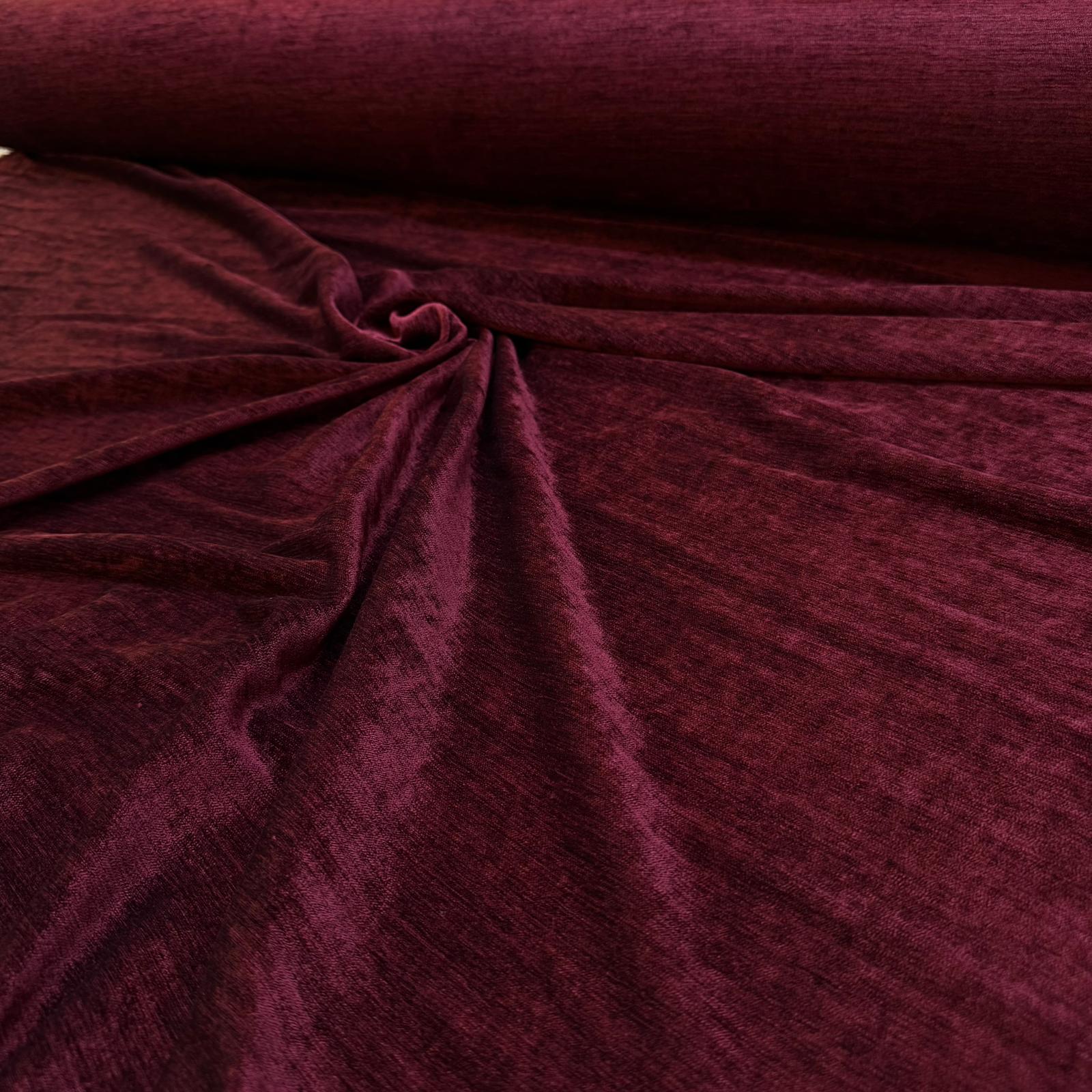 İtalyan Fitilli Kadife Kumaş Çift En Bordo